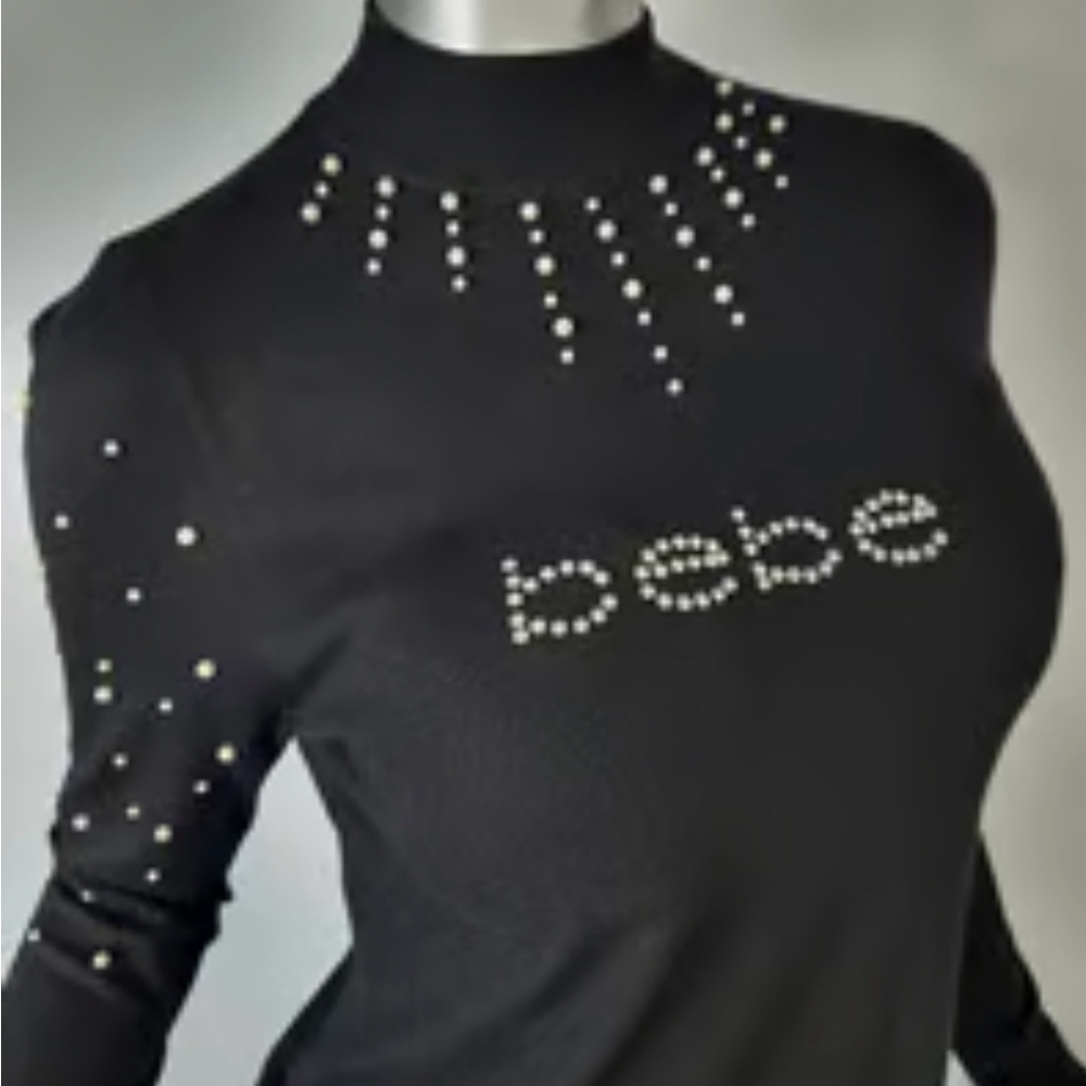 bebe Black Long Sleeve Tee new with out tags